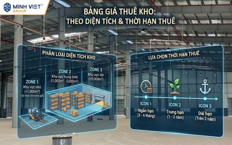 Cách tính tiền thuê theo diện tích và thời hạn thuê